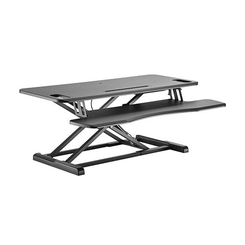 Brateck Gas Spring Sit Stand Desk Converter (950x615x110~505mm)with Keyboard Tray Deck(Standard MDF Board Surface) Brateck Gas Spring Sit Stand Desk Converter (950x615x110~505mm)with Keyboard Tray Deck(Standard MDF Board Surface)